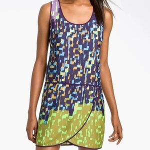Julie Dillon Colorful Abstract Print Sleeveless Mini Dress – Modern & Chic